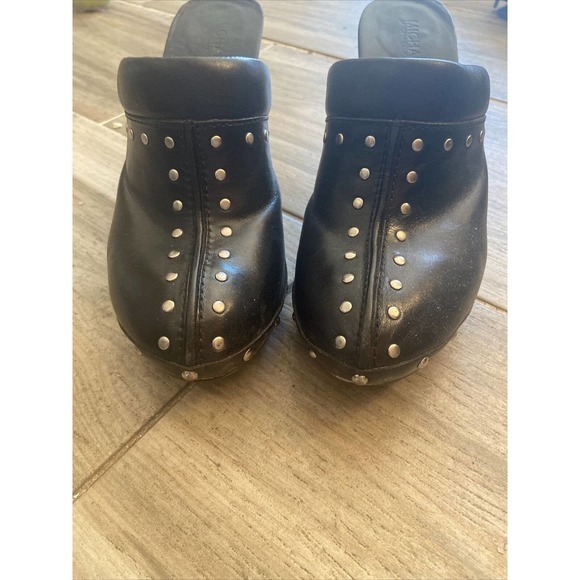 Womens Michael Kors Leather Studed Mules-Size 8 - Picture 2 of 9